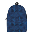 Blue Polygonal Geometric Print School Backpack