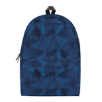 Blue Polygonal Geometric Print Backpack