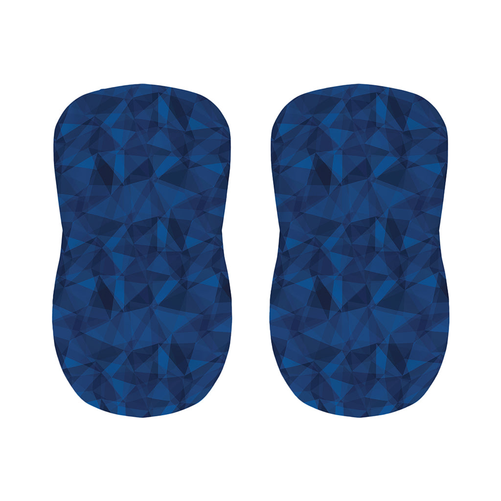 Blue Polygonal Geometric Print Bar Stool Covers