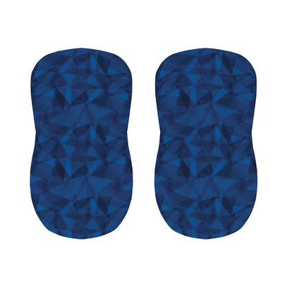 Blue Polygonal Geometric Print Bar Stool Covers