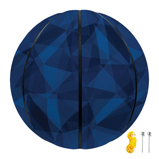 Blue Polygonal Geometric Print Basketball