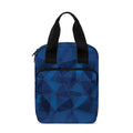 Blue Polygonal Geometric Print Bible Tote Bag