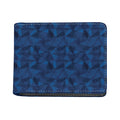 Blue Polygonal Geometric Print Bifold Wallet