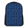 Blue Polygonal Geometric Print Casual Backpack