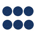 Blue Polygonal Geometric Print Coaster Set