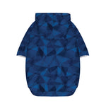 Blue Polygonal Geometric Print Dog Zip Up Hoodie