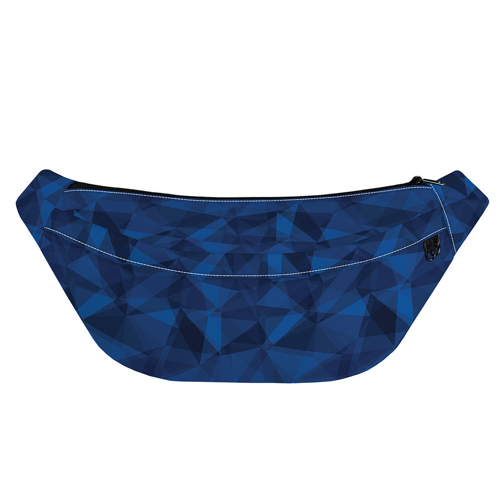Blue Polygonal Geometric Print Fanny Pack