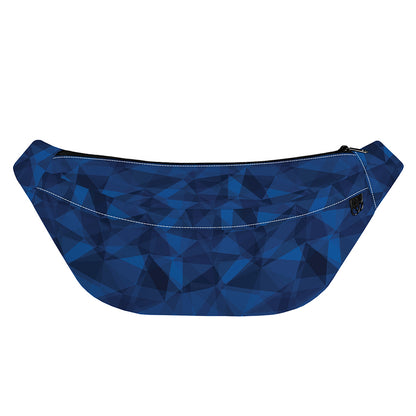 Blue Polygonal Geometric Print Fanny Pack