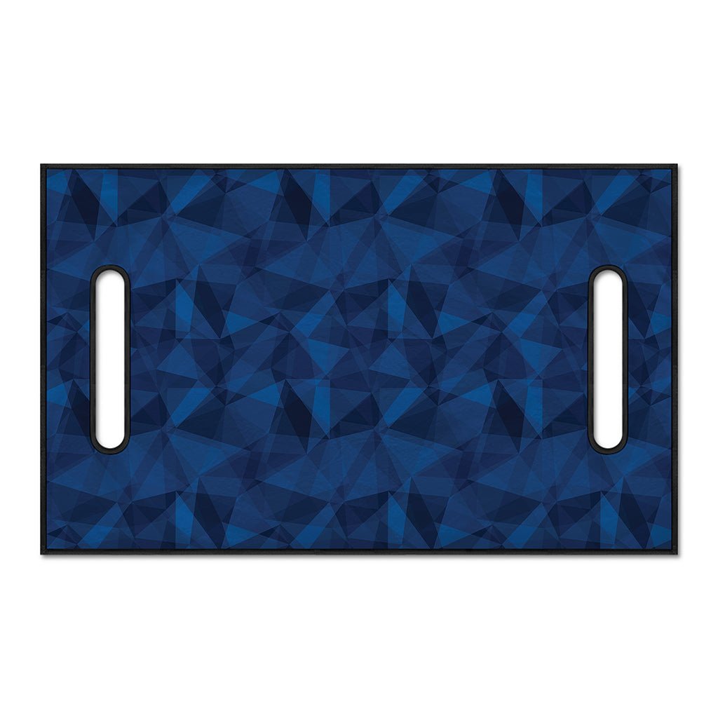 Blue Polygonal Geometric Print Golf Cart Seat Cover
