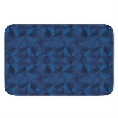 Blue Polygonal Geometric Print Indoor Door Mat