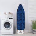 Blue Polygonal Geometric Print Ironing Board Cover