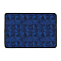 Blue Polygonal Geometric Print Kitchen Mat