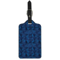 Blue Polygonal Geometric Print Luggage Tag