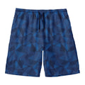 Blue Polygonal Geometric Print Men's Swim Trunks