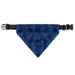 Blue Polygonal Geometric Print Over The Collar Dog Bandana