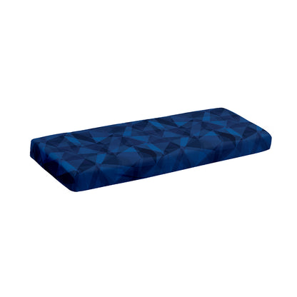 Blue Polygonal Geometric Print Piano Keyboard Cover