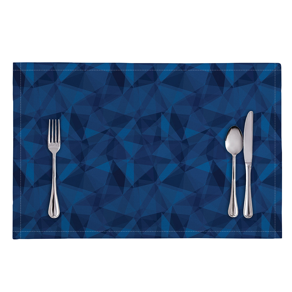 Blue Polygonal Geometric Print Placemat