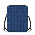 Blue Polygonal Geometric Print Rectangular Crossbody Bag