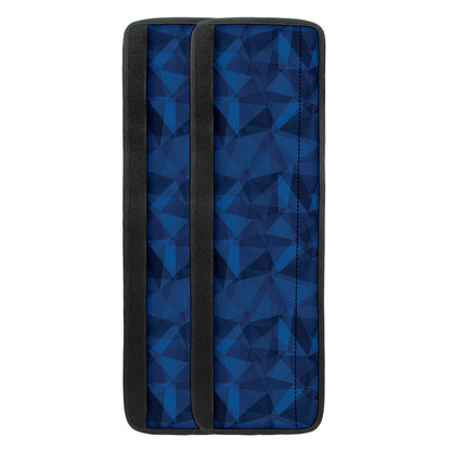 Blue Polygonal Geometric Print Refrigerator Handle Covers