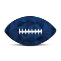 Blue Polygonal Geometric Print Rugby Ball