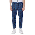 Blue Polygonal Geometric Print Joggers