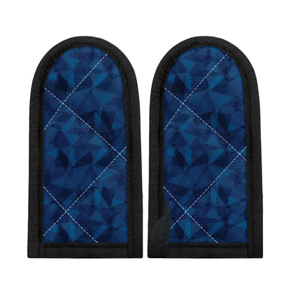 Blue Polygonal Geometric Print Skillet Handle Cover