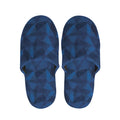 Blue Polygonal Geometric Print Slippers