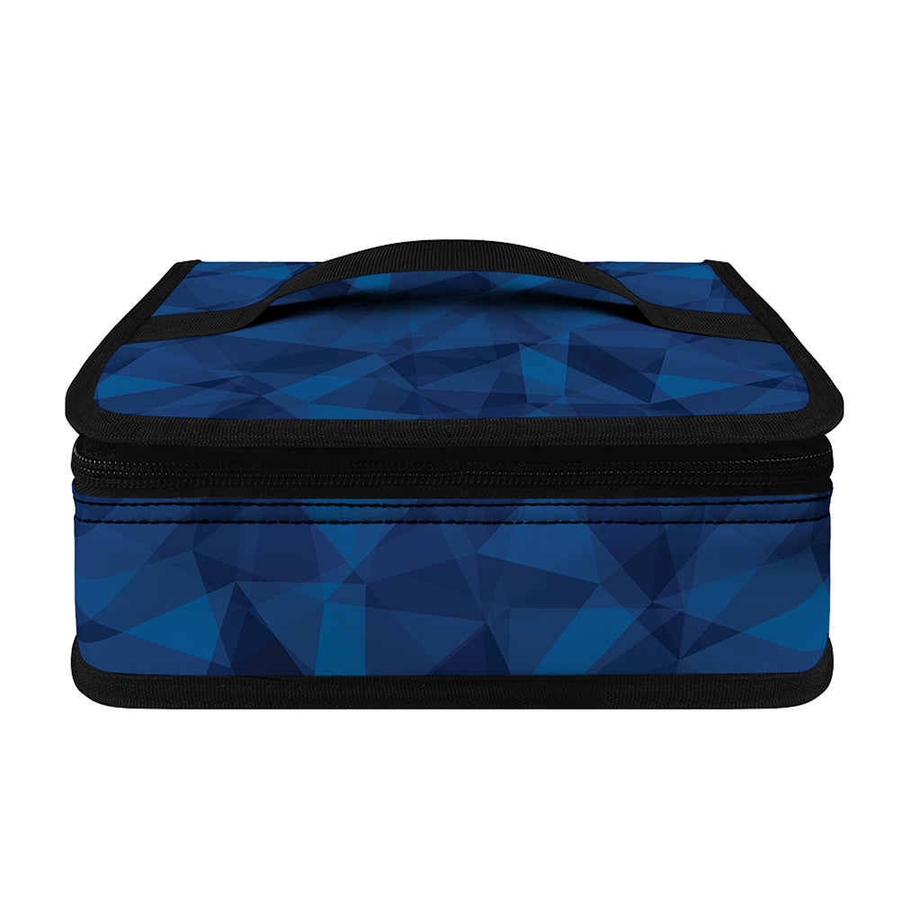 Blue Polygonal Geometric Print Small Lunch Bag