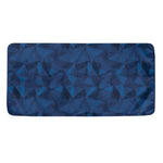 Blue Polygonal Geometric Print Towel