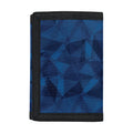Blue Polygonal Geometric Print Trifold Wallet