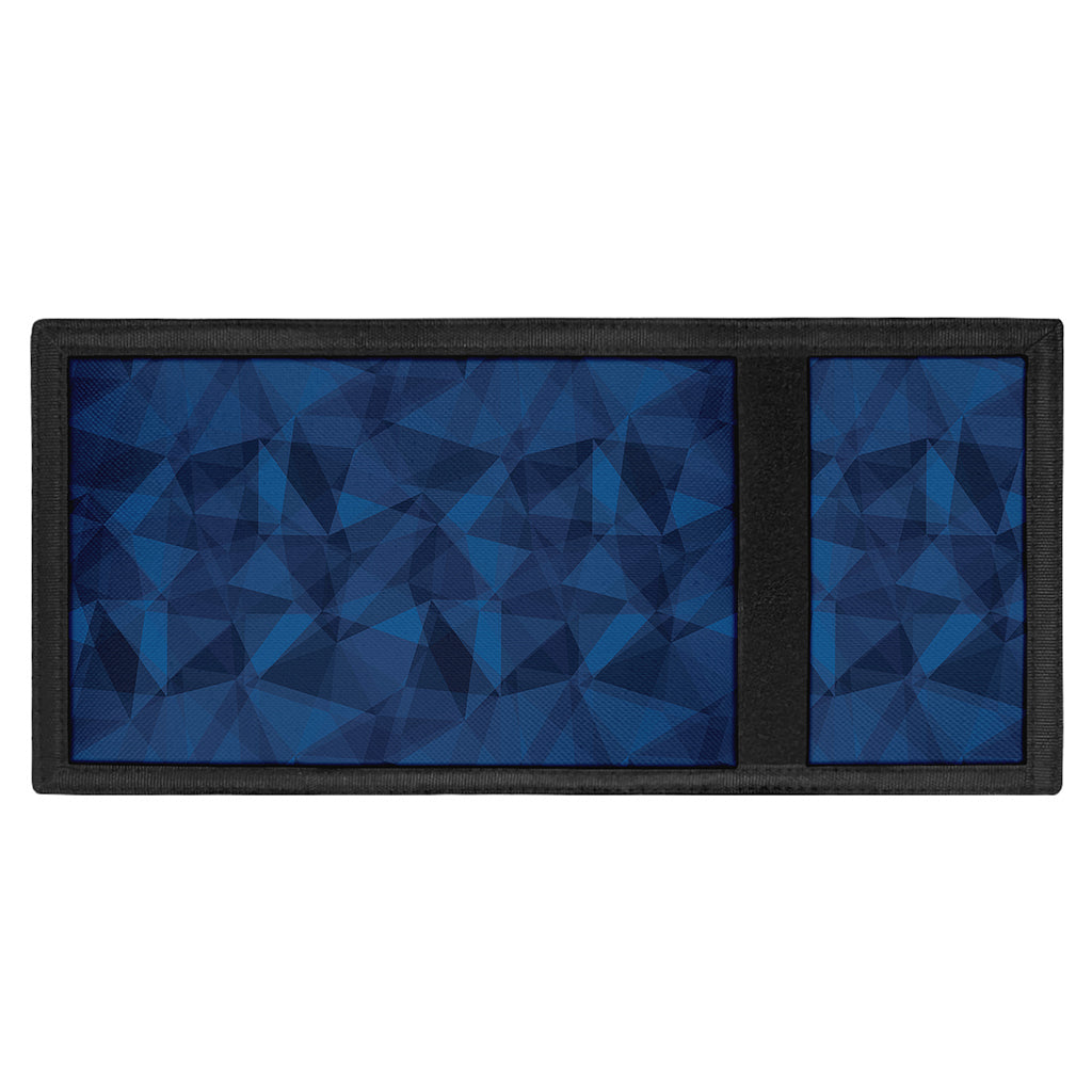 Blue Polygonal Geometric Print Trifold Wallet