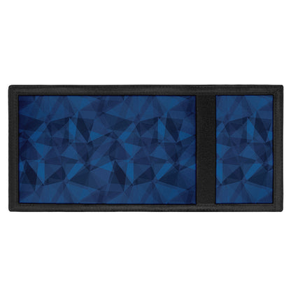 Blue Polygonal Geometric Print Trifold Wallet