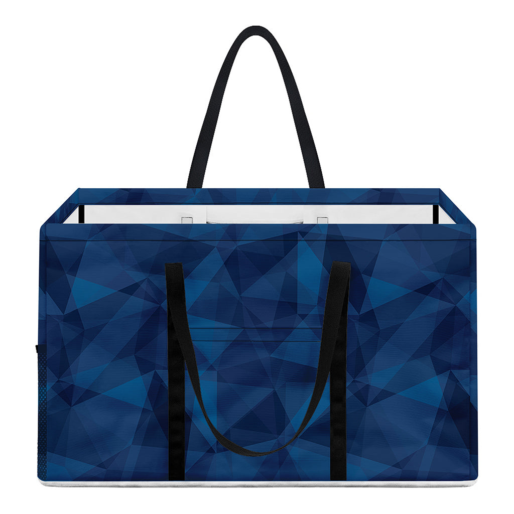 Blue Polygonal Geometric Print Utility Tote Bag