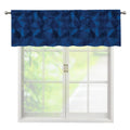 Blue Polygonal Geometric Print Window Valance