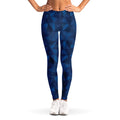 Blue Polygonal Geometric Print Women's Leggings