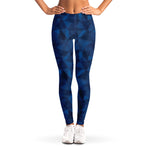 Blue Polygonal Geometric Print Women's Leggings