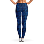Blue Polygonal Geometric Print Women's Leggings