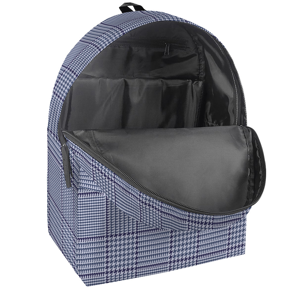 Blue Prince of Wales Check Print Backpack