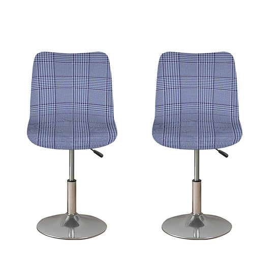 Blue Prince of Wales Check Print Bar Stool Covers