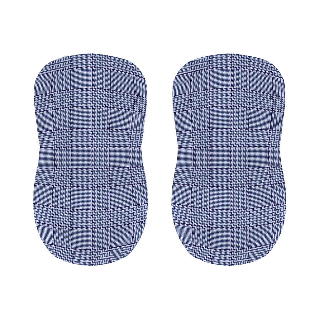 Blue Prince of Wales Check Print Bar Stool Covers