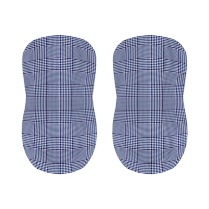 Blue Prince of Wales Check Print Bar Stool Covers