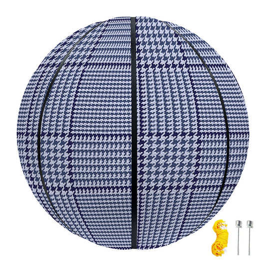 Blue Prince of Wales Check Print Basketball