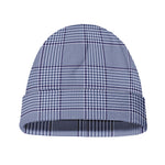 Blue Prince of Wales Check Print Beanie