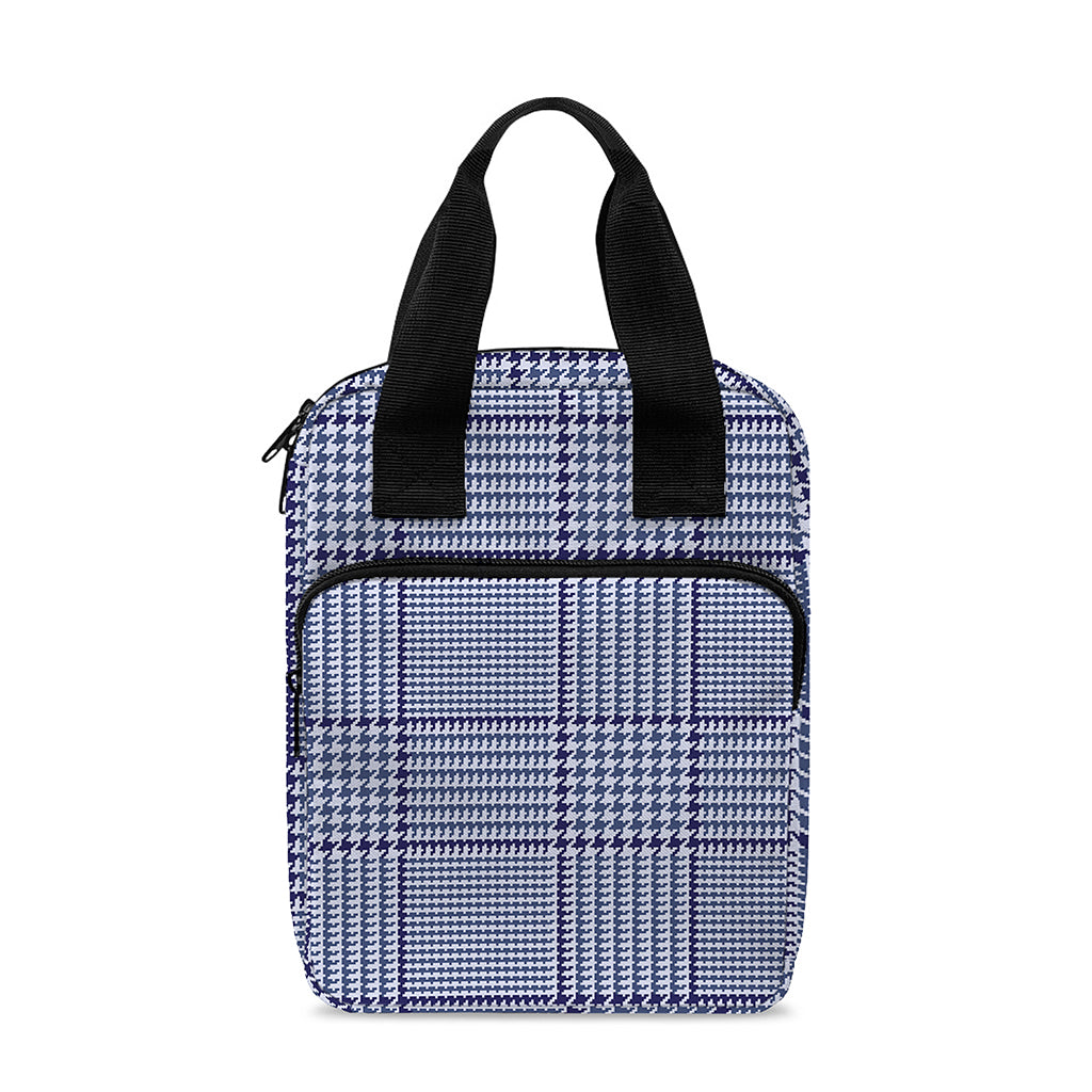 Blue Prince of Wales Check Print Bible Tote Bag