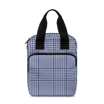 Blue Prince of Wales Check Print Bible Tote Bag