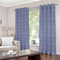 Blue Prince of Wales Check Print Dimout Grommet Curtains