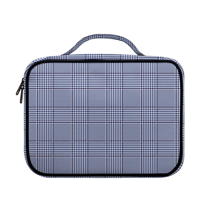 Blue Prince of Wales Check Print Briefcase Bible Bag