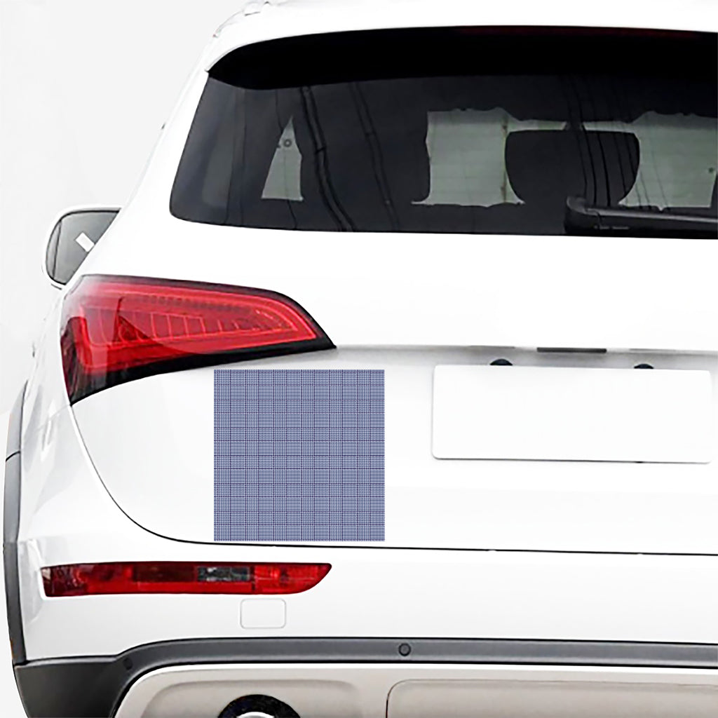 Blue Prince of Wales Check Print Car Sticker