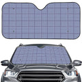 Blue Prince of Wales Check Print Car Windshield Sun Shade