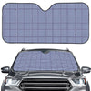 Blue Prince of Wales Check Print Car Windshield Sun Shade